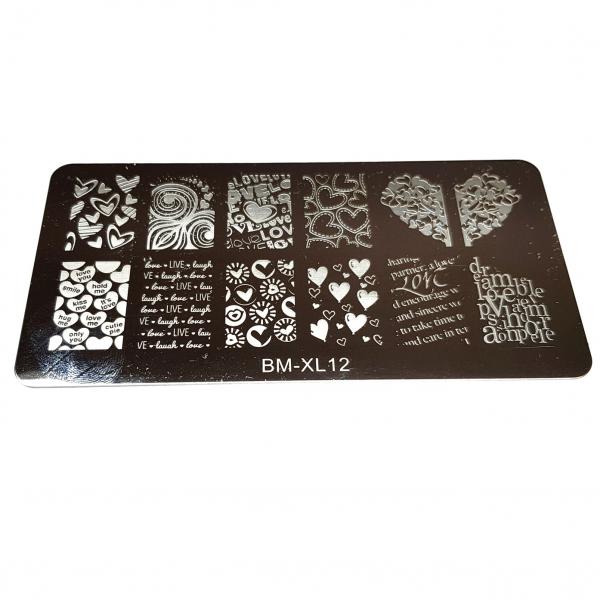 Stamping Schablone Herze,Love